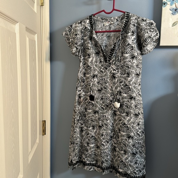 Vineyard Vines Palm Leaves Linen Shift Dress size XS - Picture 4 of 6